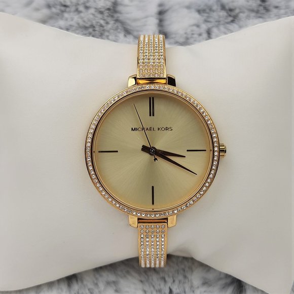 jaryn pave silver tone watch